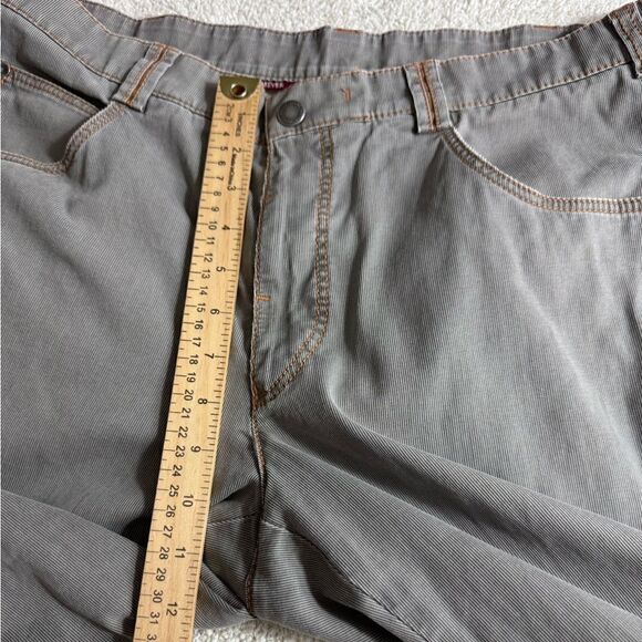 Meyer Jeans Mens Sz 35 / 31 Tan cotton blend Diego pin striped Modern Fit chino - Picture 13 of 14